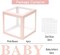 Baby Boxes with Letters for Baby Shower Pink Clear Block Box Transparent Balloon Boxes Birthday Party Decoration Gender Reveal Gift Box